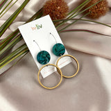 CHOOSE YOUR COLOUR: Duo toned marble hoops