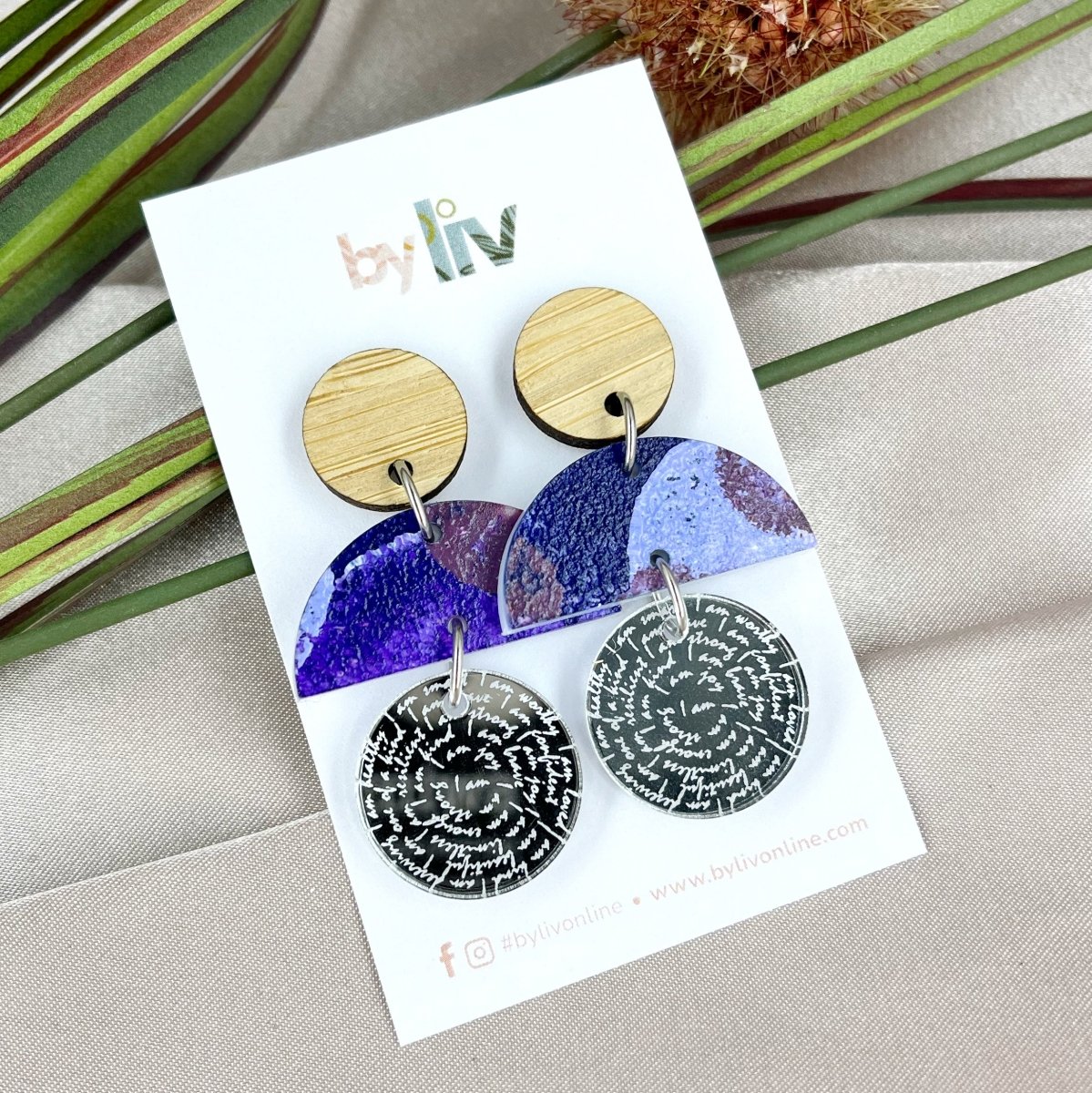 Lavender Fields - Affirmation Dangles - By Liv