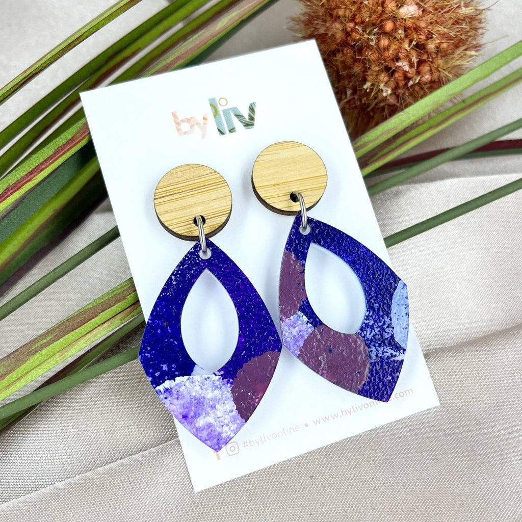 Lavender Fields - Luxe Leaf Dangles - By Liv