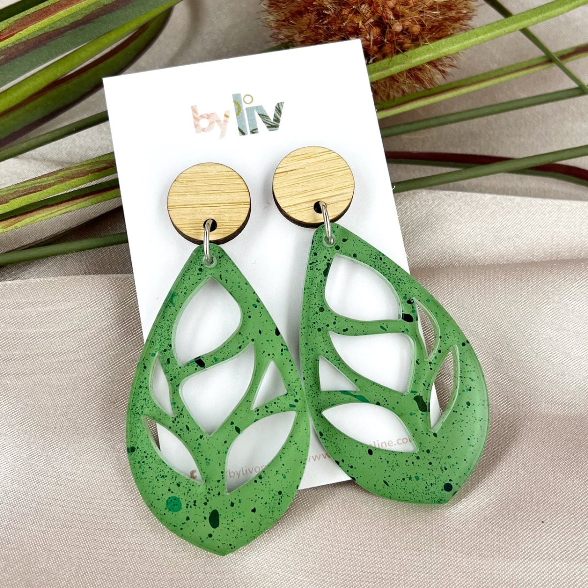 Leaflight Dangles – Limited Edition Green Speckle - By Liv
