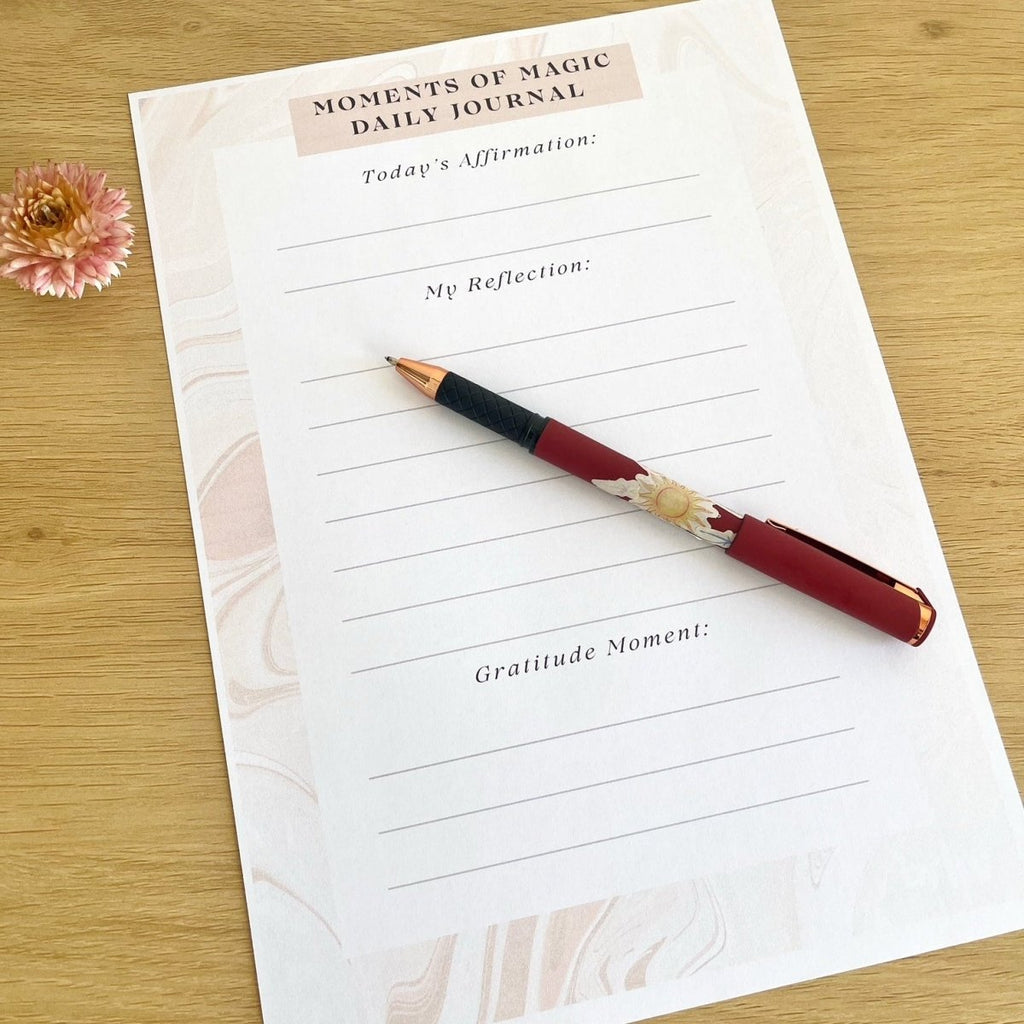 Moments of Magic: Daily Affirmation Card Deck + Journal Pages (Self - Care for Women) - By Liv