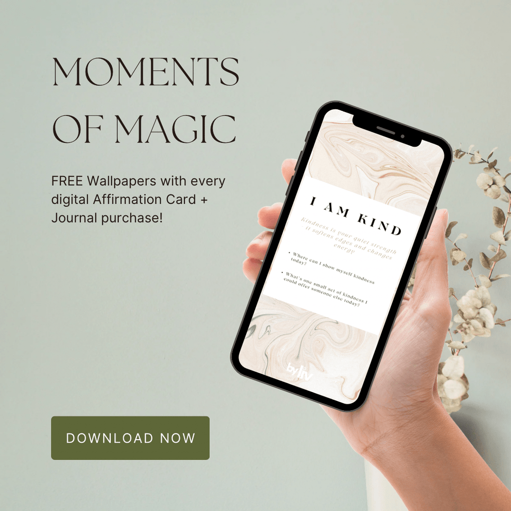 Moments of Magic: Daily Affirmation Card Deck + Journal Pages (Self - Care for Women) - By Liv