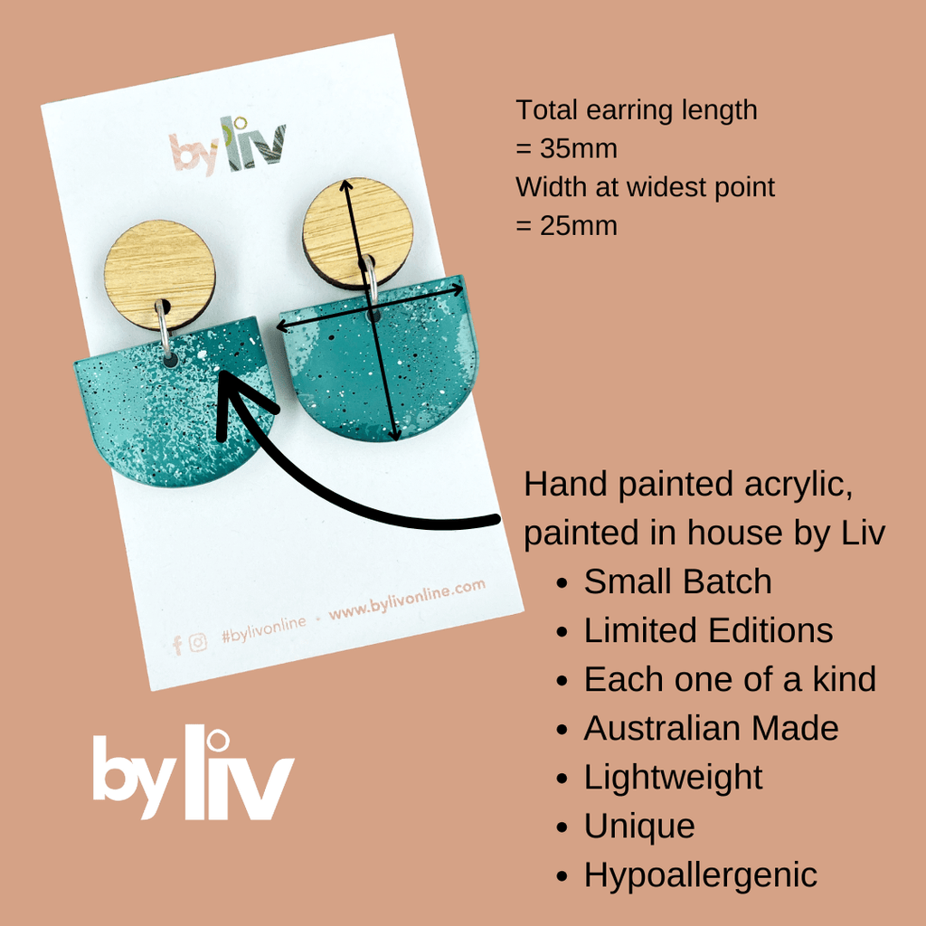 Moody Pastels Scallop Dangles - By Liv