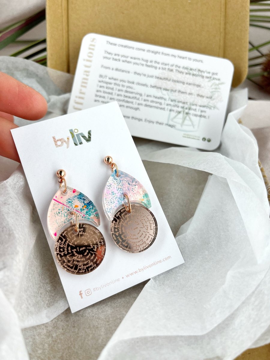 Pink Party – Affirmation Earrings - By Liv