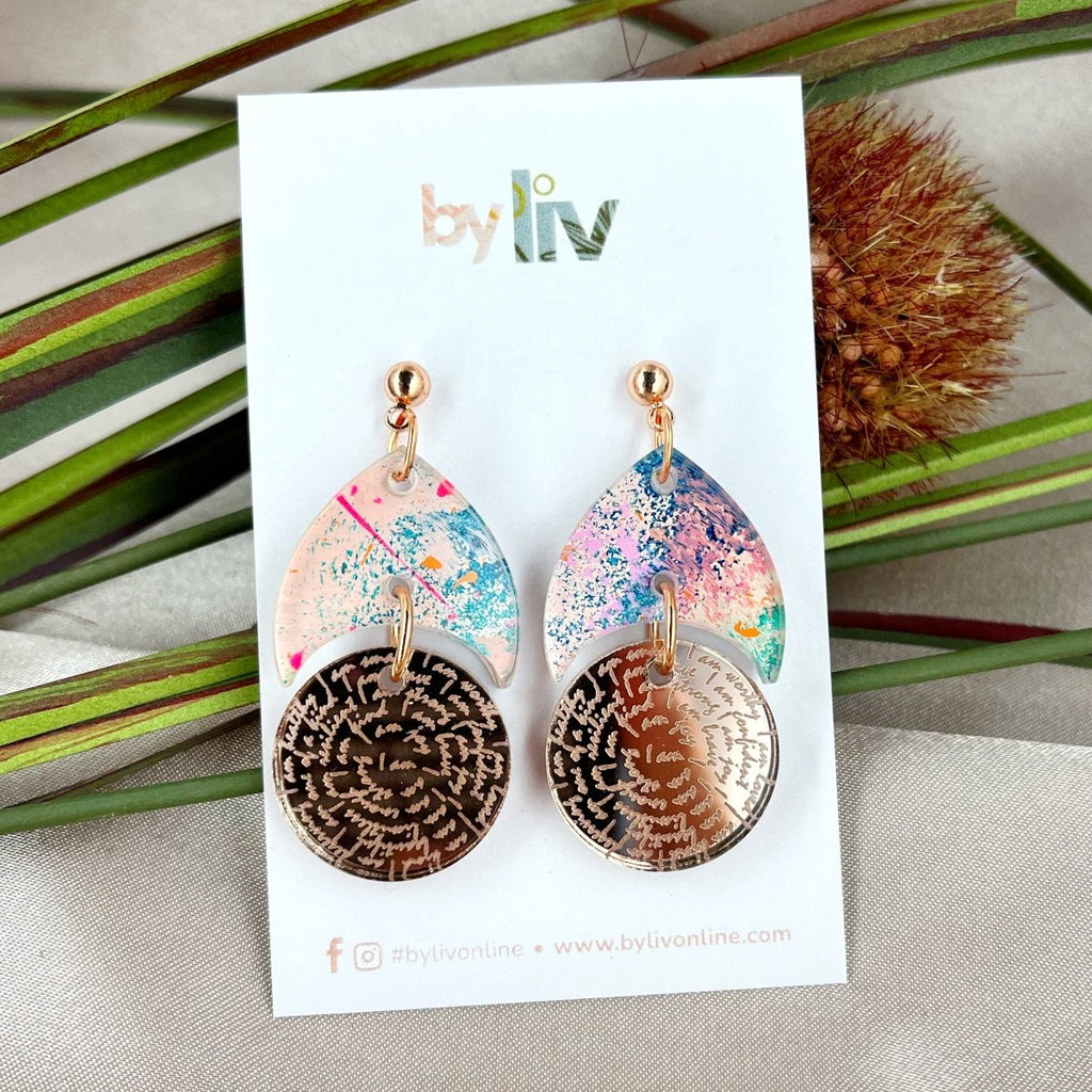 Pink Party – Affirmation Earrings - By Liv