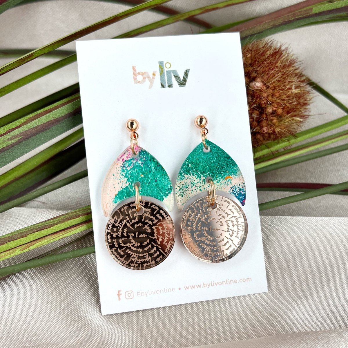 Pink Party – Affirmation Earrings - By Liv