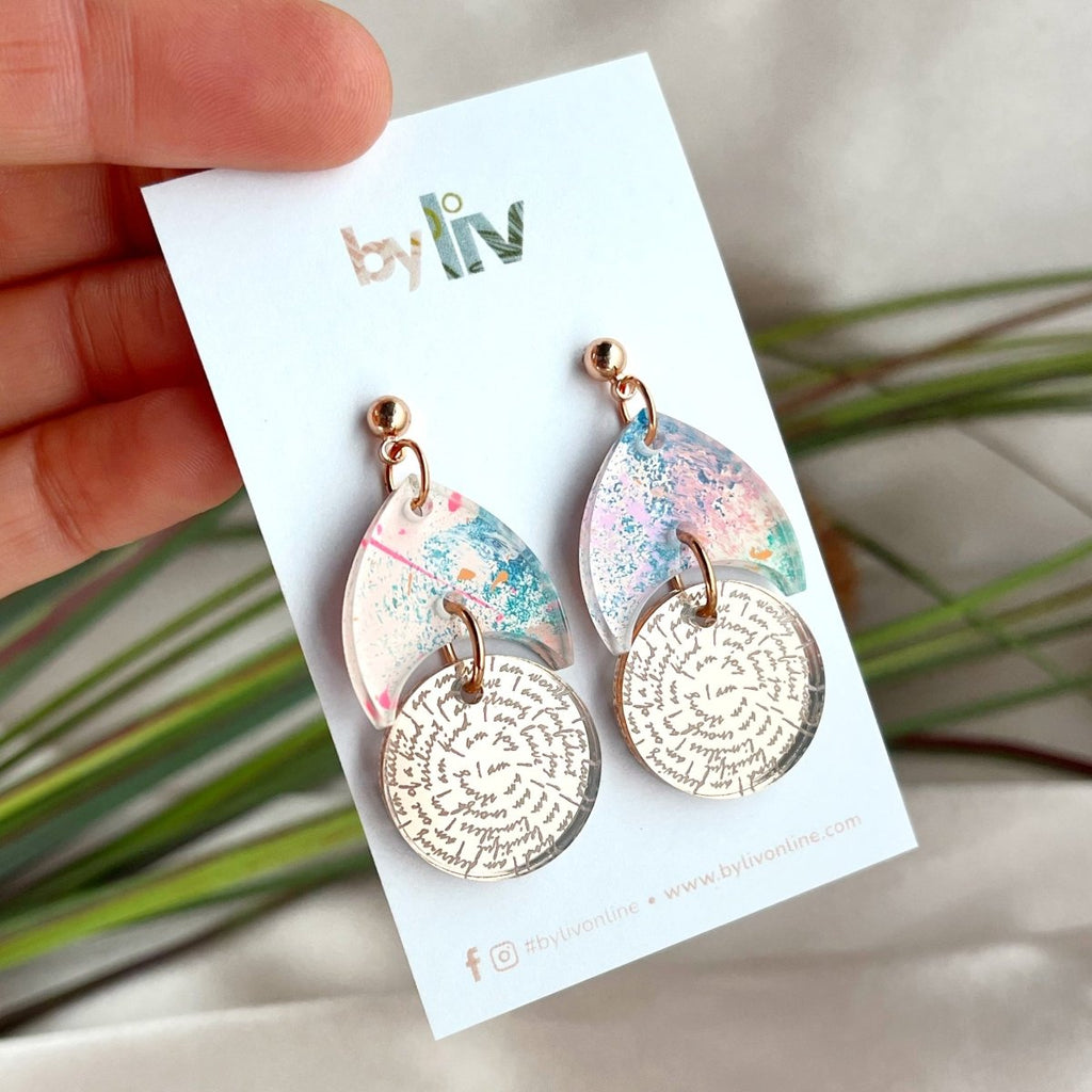 Pink Party – Affirmation Earrings - By Liv