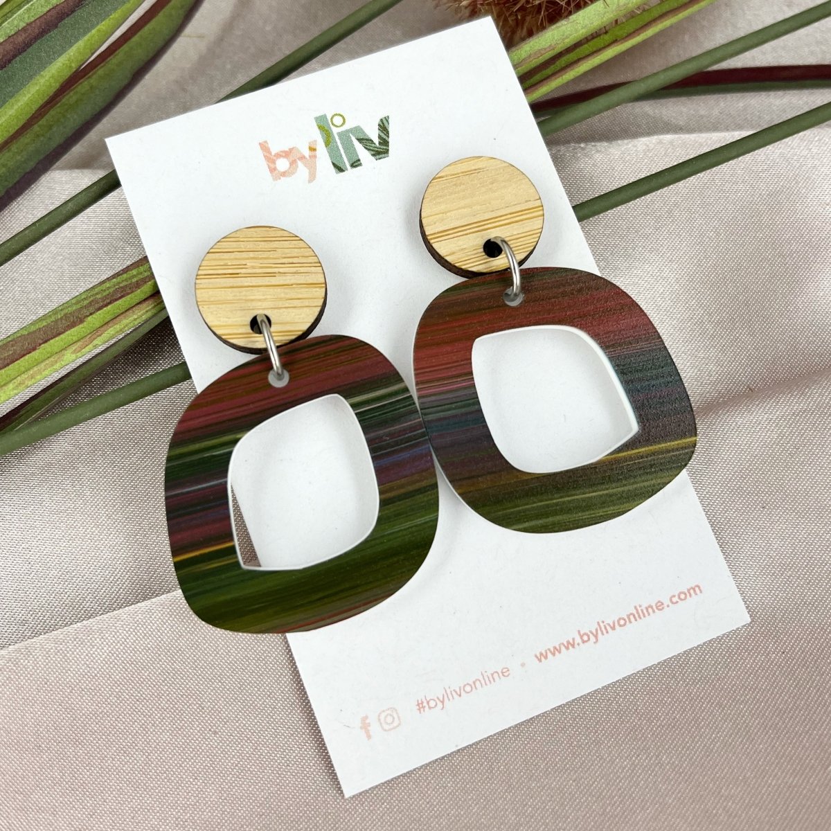 Rainforest Walk - Small Abstract Dangle - By Liv