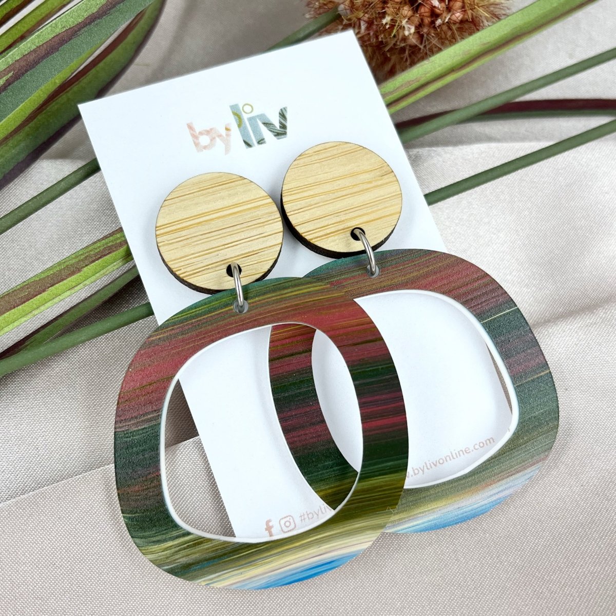 Rainforest Walk - Statement Abstract Dangles - By Liv