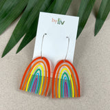 CHOOSE YOUR SIZE: Bright rainbow dangles